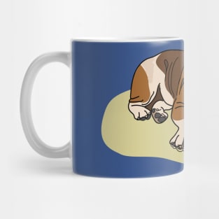 Hand drawn puppy sleeping Mug